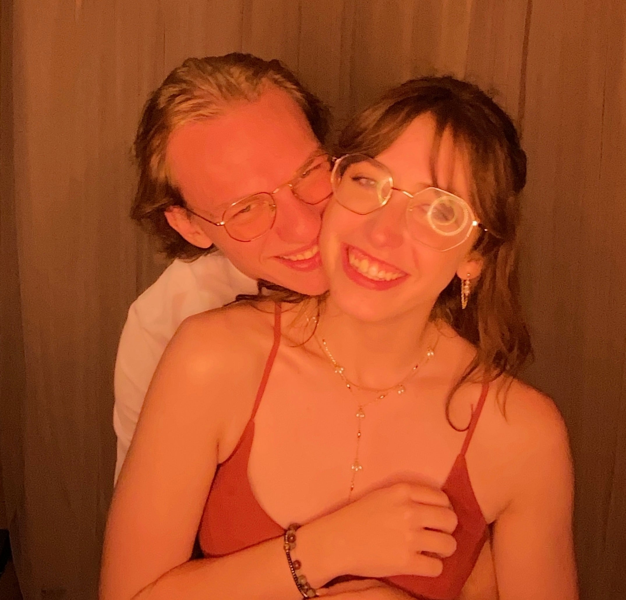 Couple celebrating