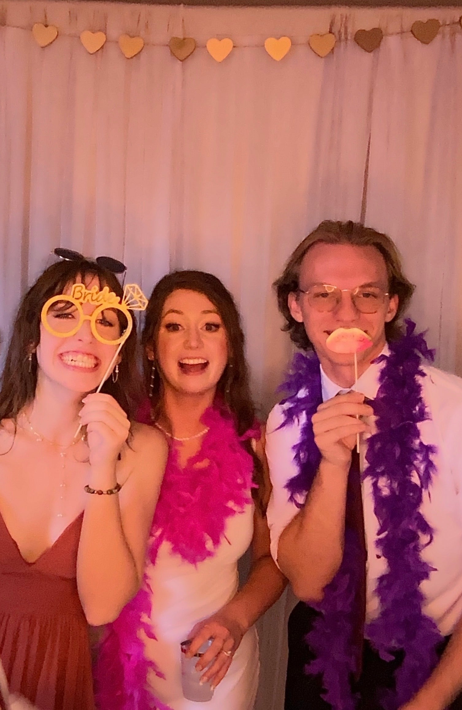 Guests at the photo booth