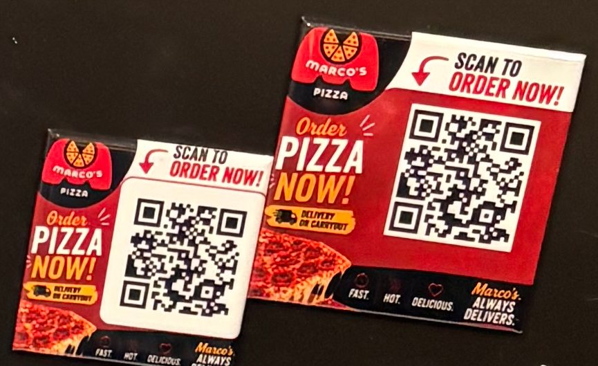 Branded business QR magnets