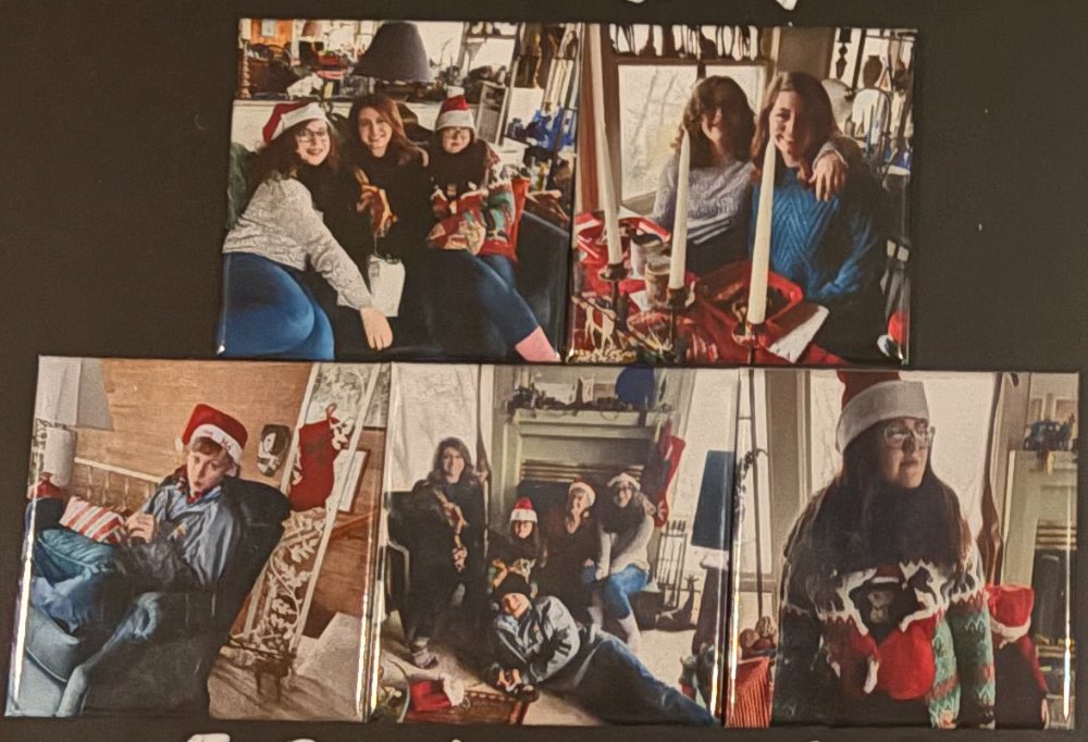 Christmas family photo magnets