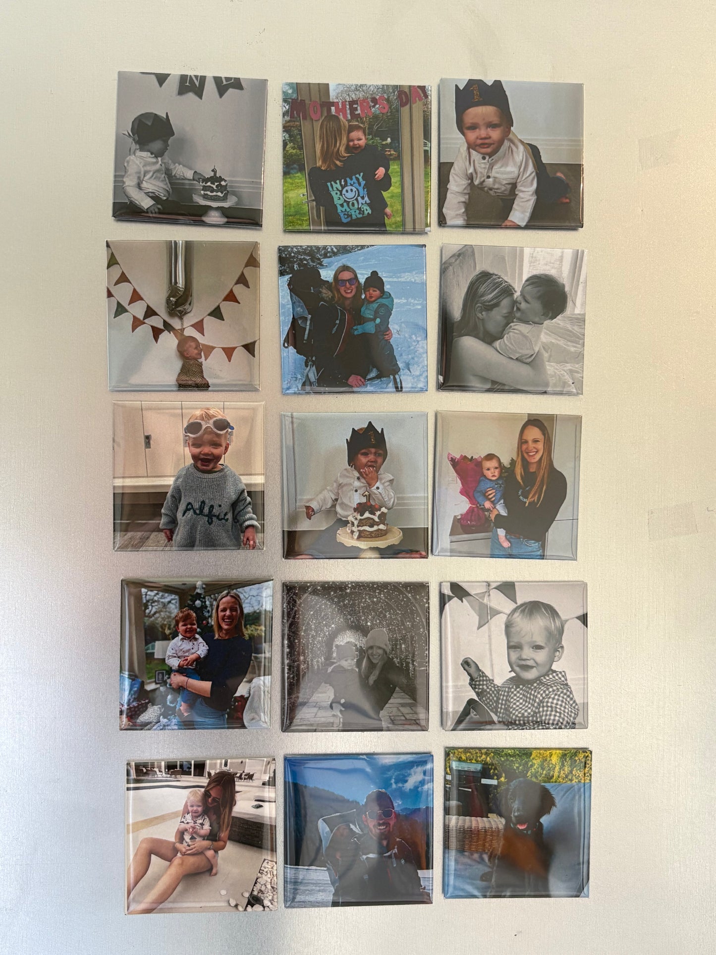 Set of 12 Personalised Magnets (2” x 2”)